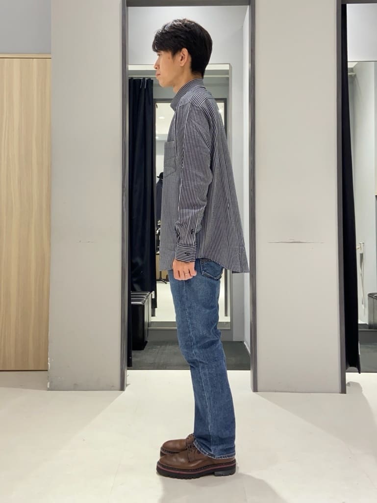 わいずみさんの「TAKEO KIKUCHI｜【抗菌防臭/シーズンレス】シアサッカー ジャージシャツ」を使ったコーディネート