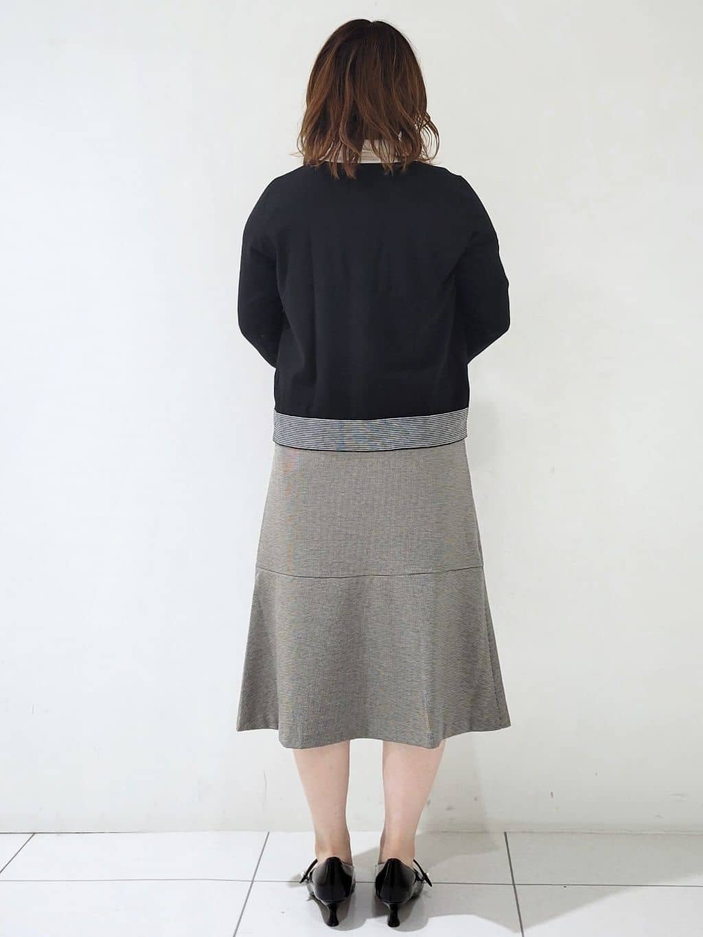 kinaさんの「index｜《5色展開／S-LLサイズ》ストレッチマーメイドスカート／セットアップ対応【洗濯機洗い可／イージーケ」を使ったコーディネート