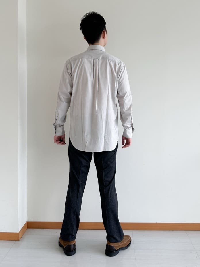 イッシーさんの「TAKEO KIKUCHI｜【ONOFF対応】TRダブルニット ストレッチパンツ」を使ったコーディネート