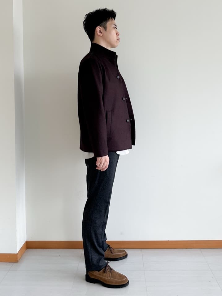イッシーさんの「TAKEO KIKUCHI｜【DOWN FABRIC】ダウンファブリック スタンドカラーブルゾン」を使ったコーディネート