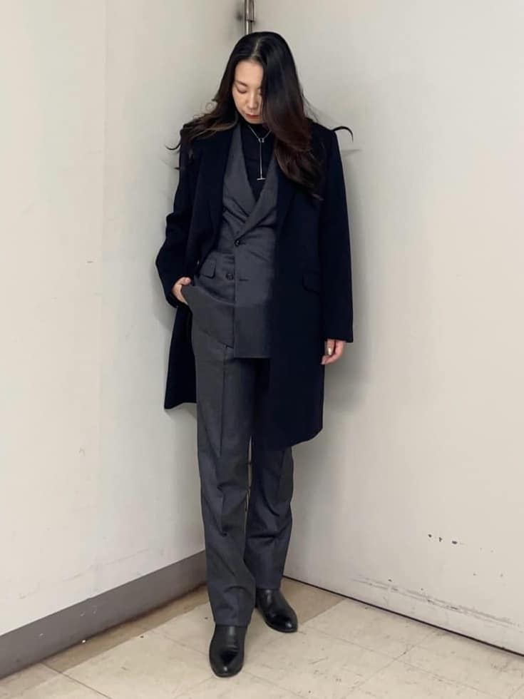 iwさんの「TAKEO KIKUCHI｜ウールカシミヤブレンド チェスターコート」を使ったコーディネート
