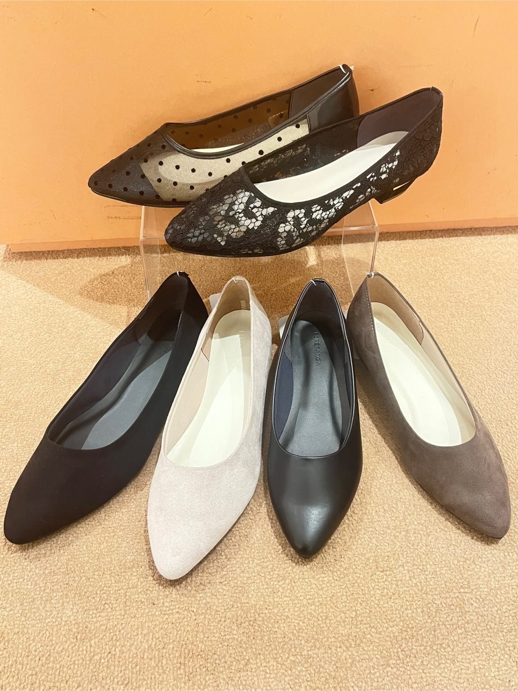 このかさんの「ESPERANZA｜《定番》晴雨兼用クッションフラットパンプス」を使ったコーディネート