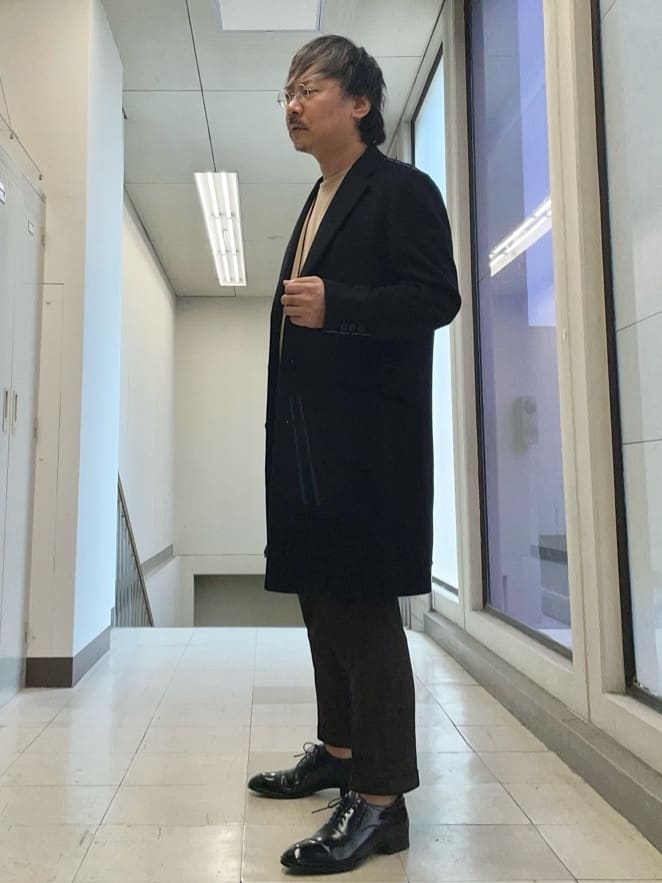 MAKOTO AIさんの「TAKEO KIKUCHI｜ウールカシミヤブレンド チェスターコート」を使ったコーディネート