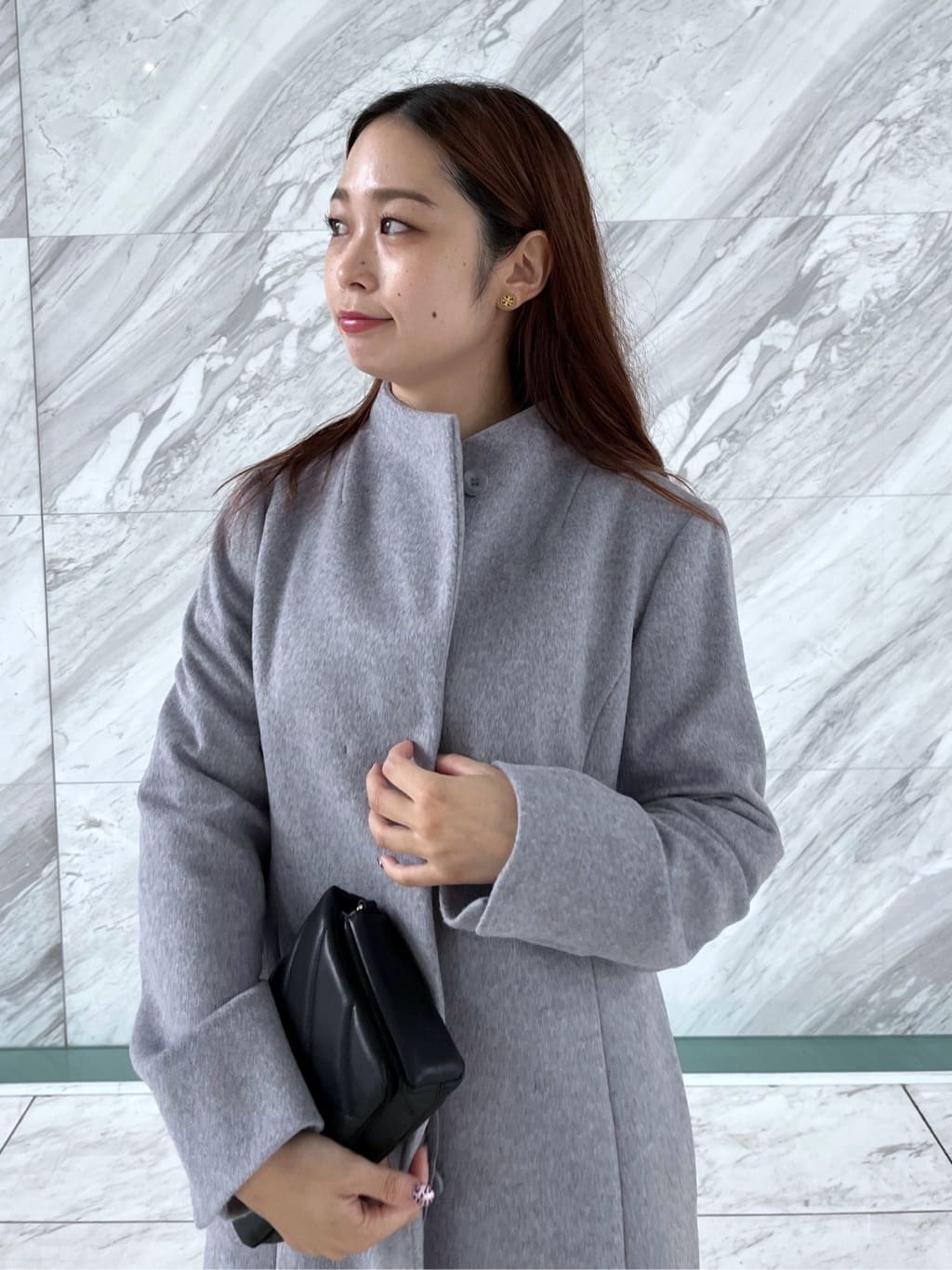 Saekoさんの「COUP DE CHANCE｜【カシミヤ混／日本製】Iラインスタンドウィングカラーコート」を使ったコーディネート