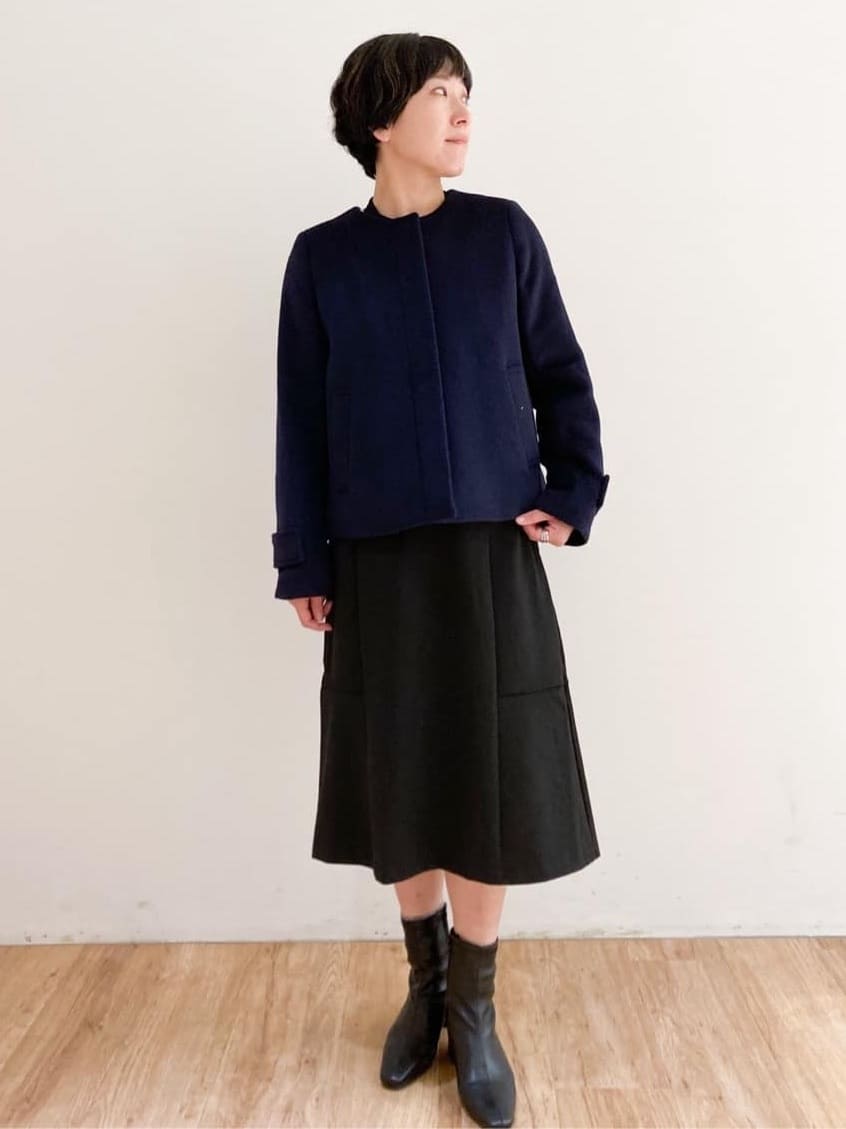 su.さんの「index｜《5色展開／S-LLサイズ》ストレッチマーメイドスカート／セットアップ対応【洗濯機洗い可／イージーケ」を使ったコーディネート
