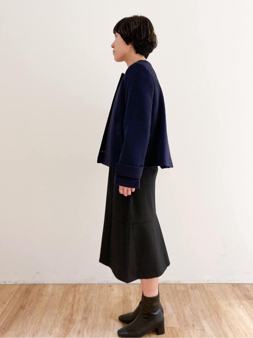 su.さんの「index｜《5色展開／S-LLサイズ》ストレッチマーメイドスカート／セットアップ対応【洗濯機洗い可／イージーケ」を使ったコーディネート