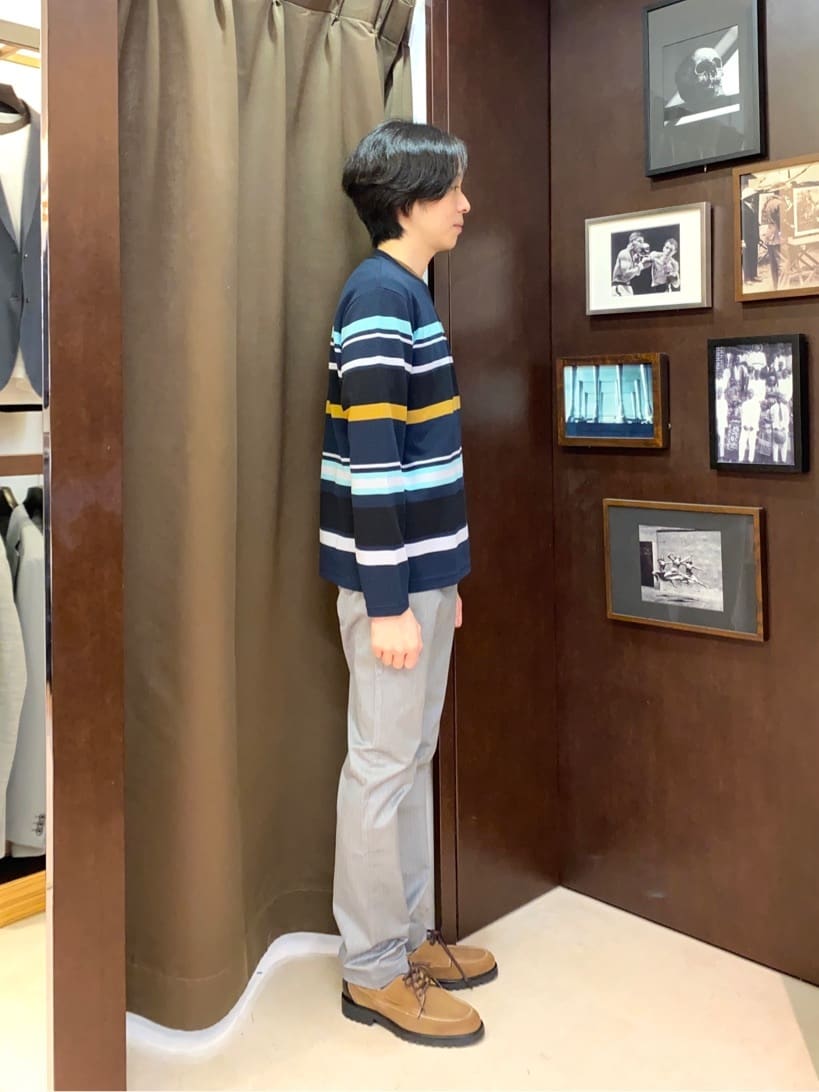 コバヤシさんの「TAKEO KIKUCHI｜【全7サイズ&times;8色展開！】トップマルチヘリンボン パンツ」を使ったコーディネート