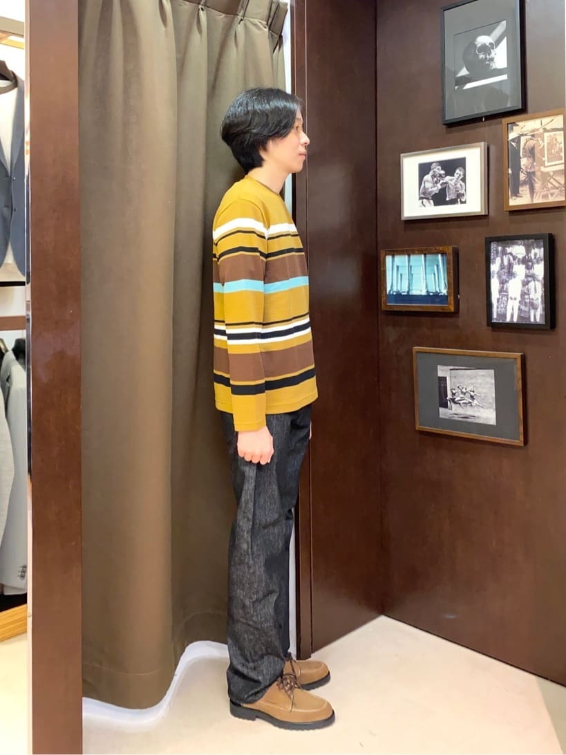 コバヤシさんの「TAKEO KIKUCHI｜【モンスターストレッチ】日本製 ワンウォッシュ デニムパンツ」を使ったコーディネート