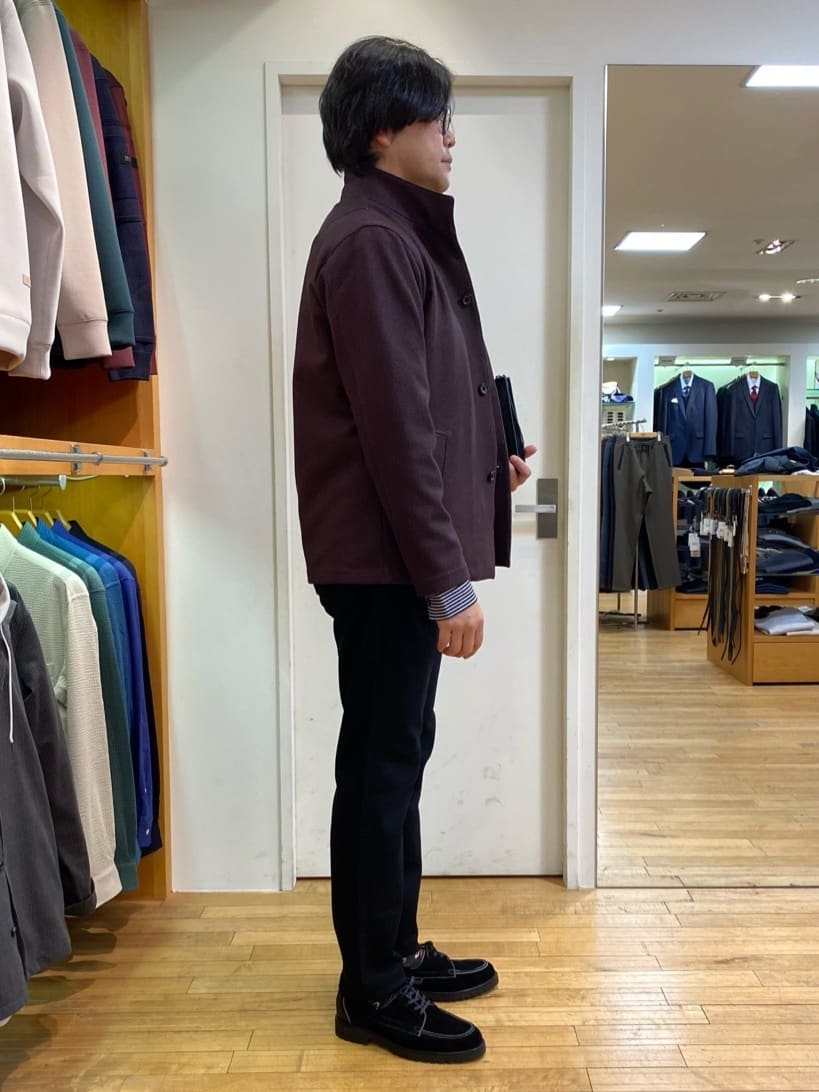 田邊誠さんの「TAKEO KIKUCHI｜【DOWN FABRIC】ダウンファブリック スタンドカラーブルゾン」を使ったコーディネート