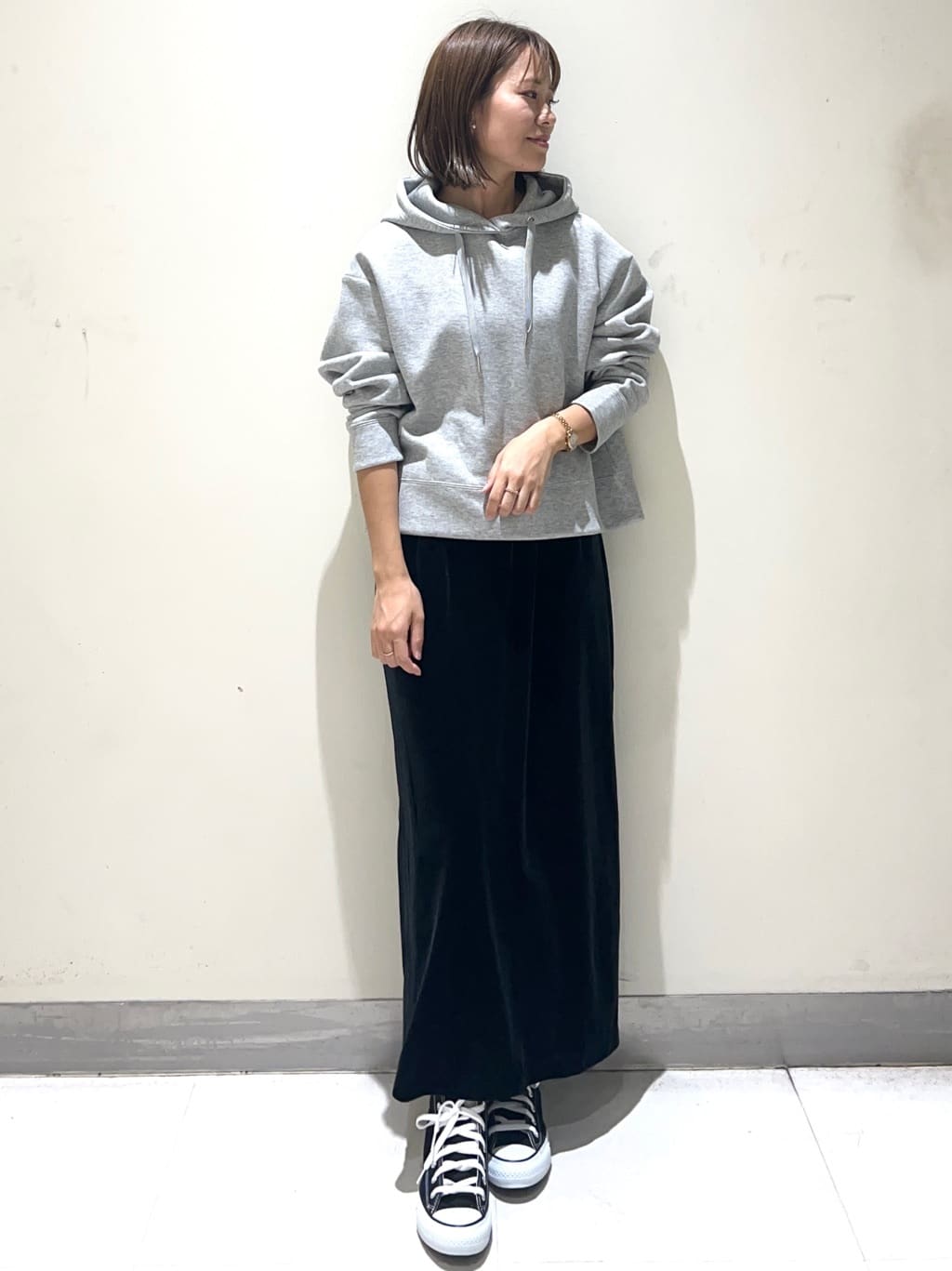 meeさんの「OPAQUE.CLIP｜CONVERSE キャンバス オールスター HI」を使ったコーディネート