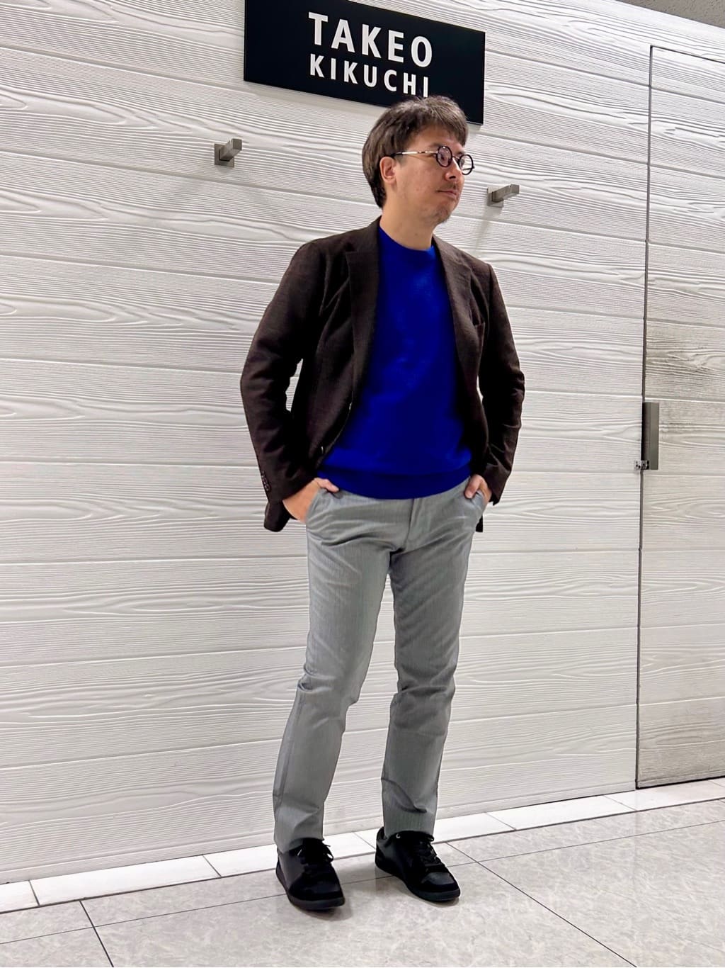 すーさんの「TAKEO KIKUCHI｜【全7サイズ&times;8色展開！】トップマルチヘリンボン パンツ」を使ったコーディネート