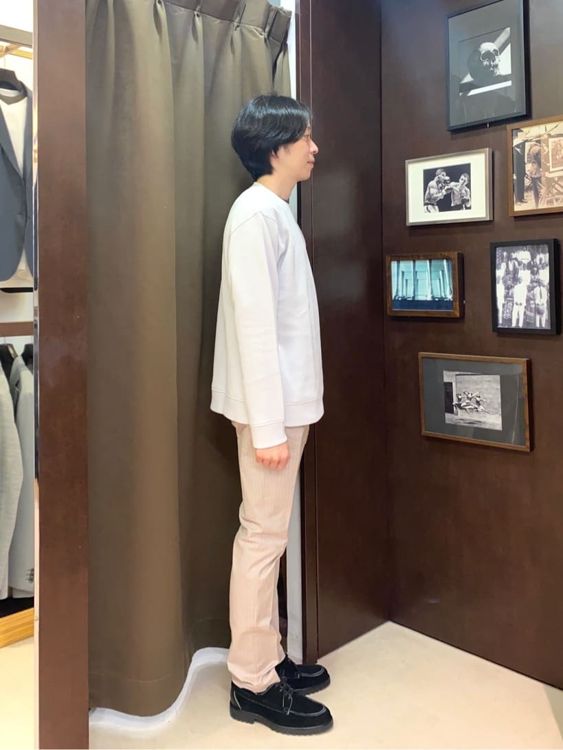 コバヤシさんの「TAKEO KIKUCHI｜【Made in JAPAN】播州織 ヘリンボン ストレート パンツ」を使ったコーディネート