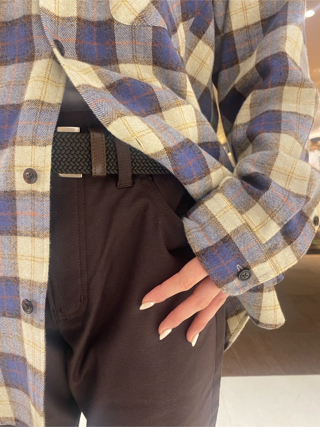 ウミさんの「TAKEO KIKUCHI｜【Made in JAPAN】播州織 ストレッチ パンツ」を使ったコーディネート