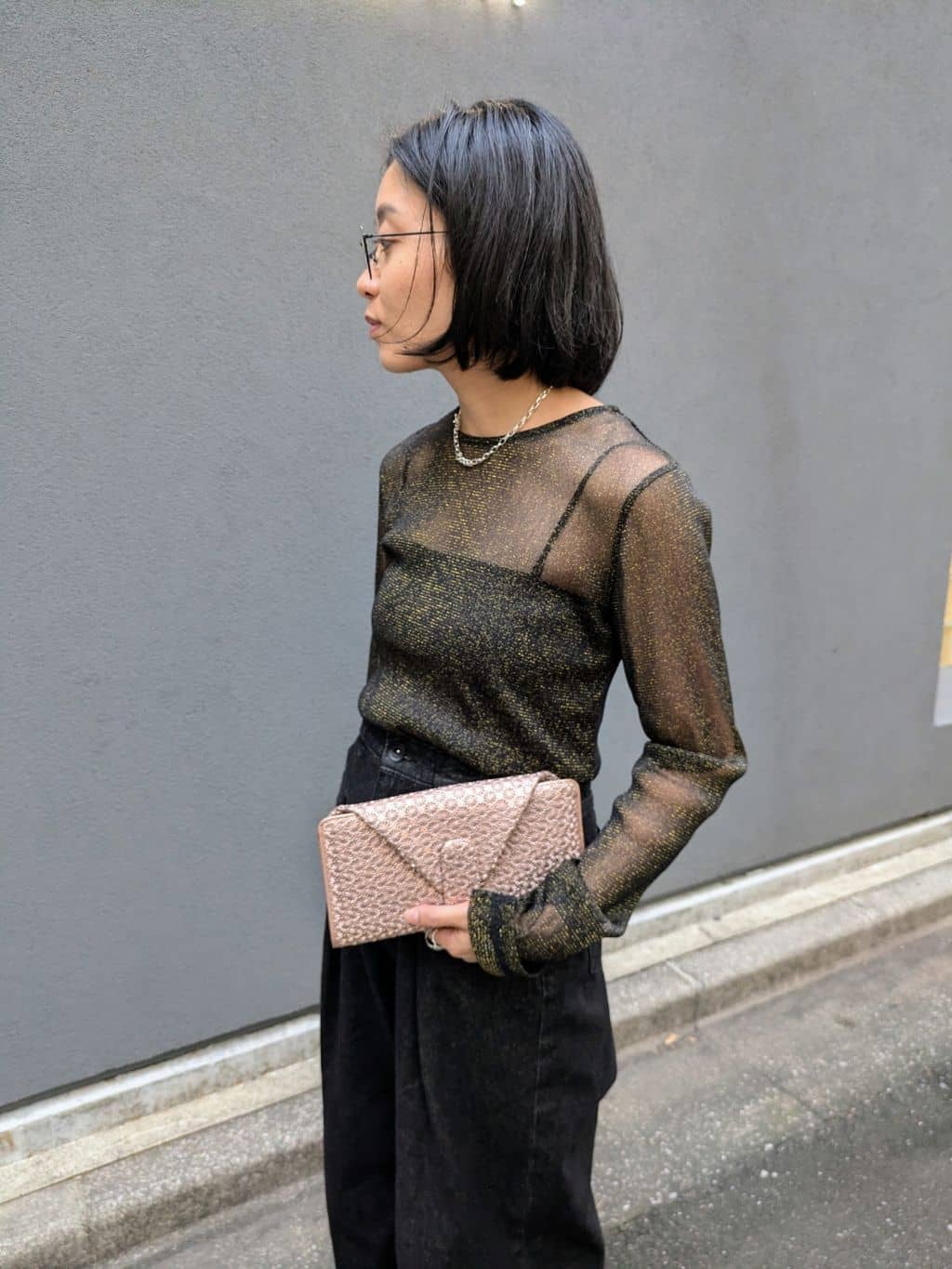 MTさんの「HIROKO HAYASHI｜チェーン付長財布用 ロングチェーン」を使ったコーディネート
