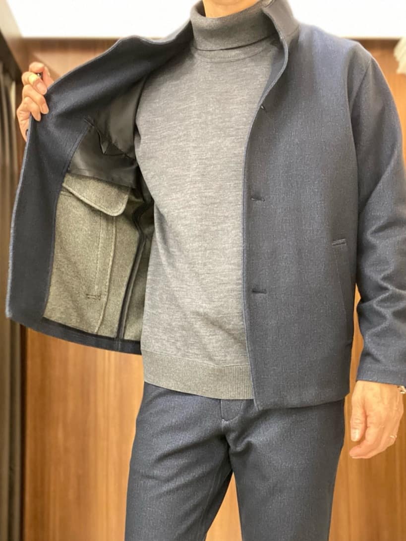 かたやまさんの「TAKEO KIKUCHI｜【DOWN FABRIC】ダウンファブリック スタンドカラーブルゾン」を使ったコーディネート
