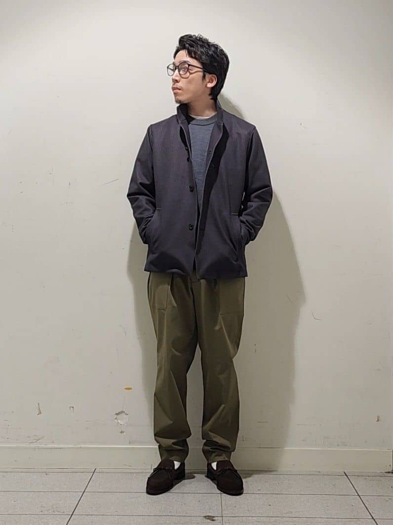 Maedaさんの「TAKEO KIKUCHI｜【DOWN FABRIC】ダウンファブリック スタンドカラーブルゾン」を使ったコーディネート