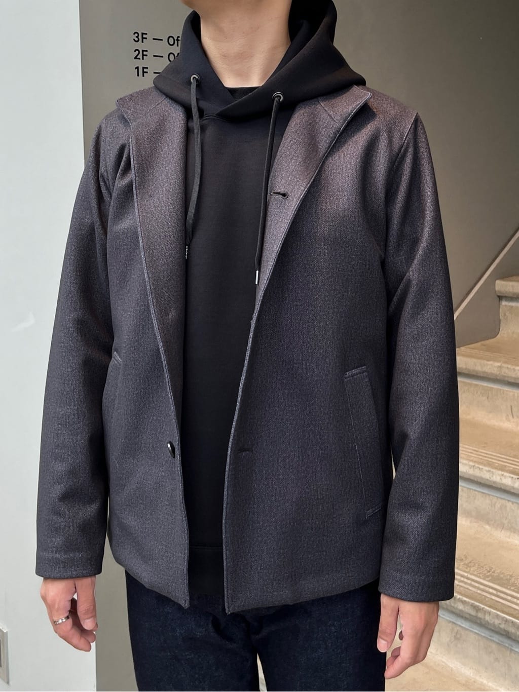Namikiさんの「TAKEO KIKUCHI｜【DOWN FABRIC】ダウンファブリック スタンドカラーブルゾン」を使ったコーディネート