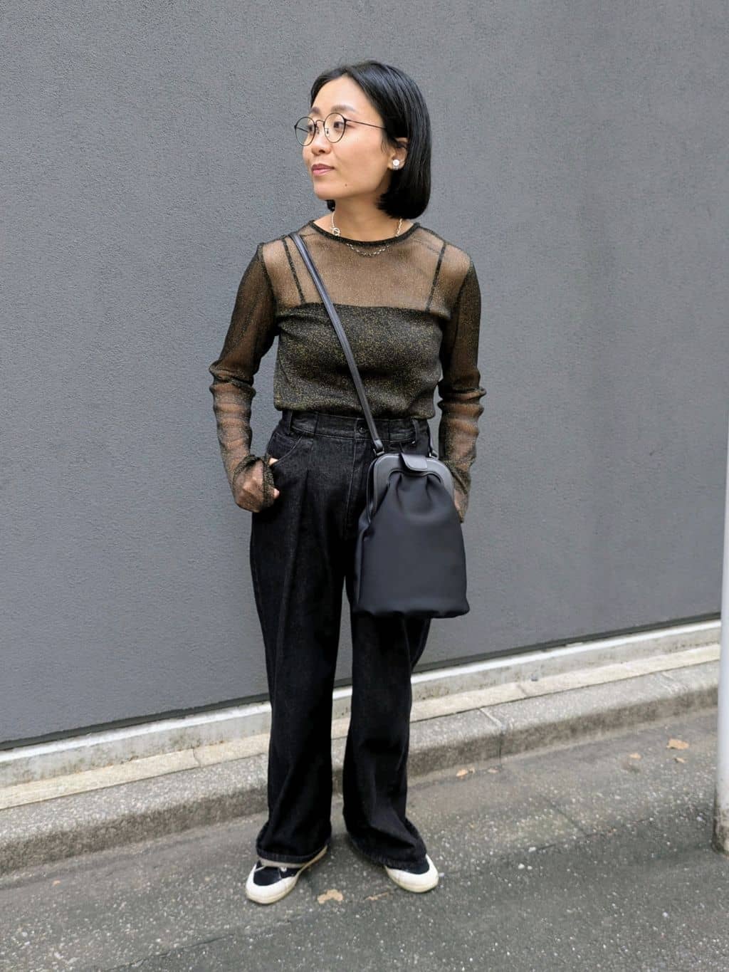 MTさんの「HIROKO HAYASHI｜POLARIS（ポラリス）縦型ショルダーバッグ」を使ったコーディネート