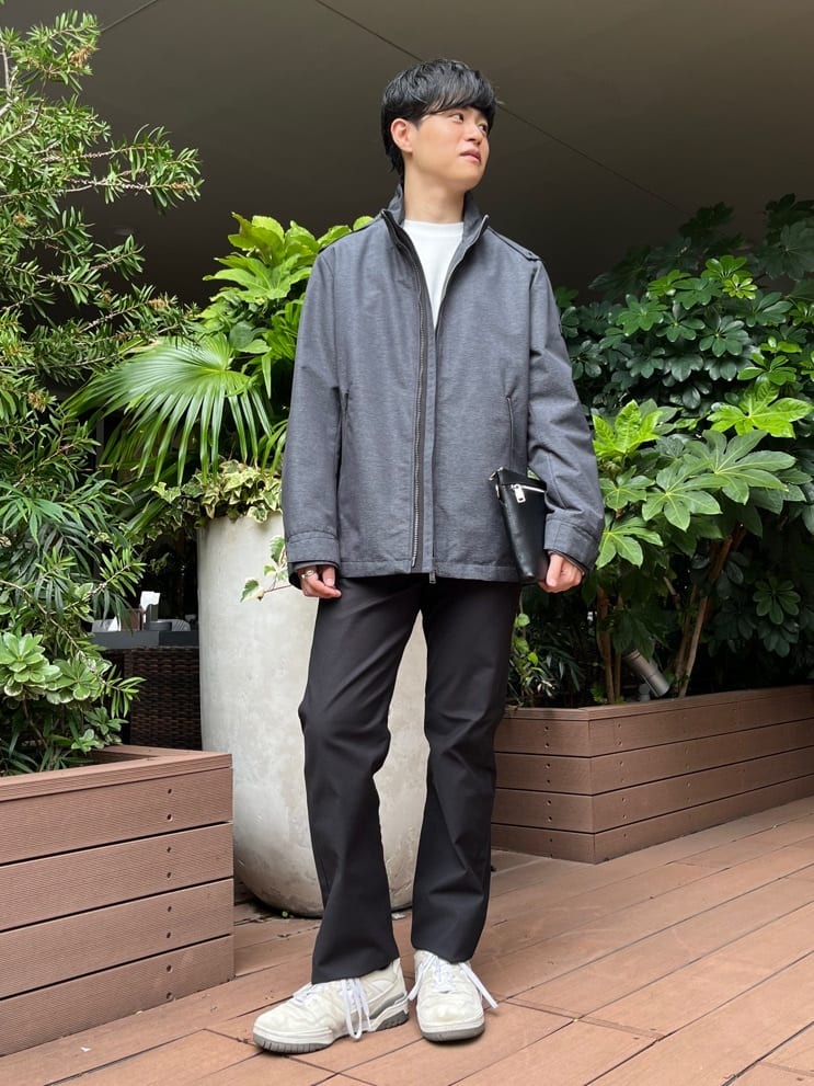 ワッキーさんの「TAKEO KIKUCHI｜【Made in JAPAN】播州織 ストレッチ パンツ」を使ったコーディネート