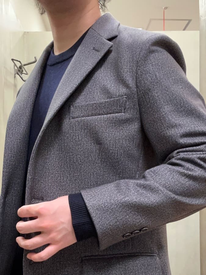 コウノ モトヤさんの「TAKEO KIKUCHI｜【Made in JAPAN】播州織 ヘリンボン ストレート パンツ」を使ったコーディネート