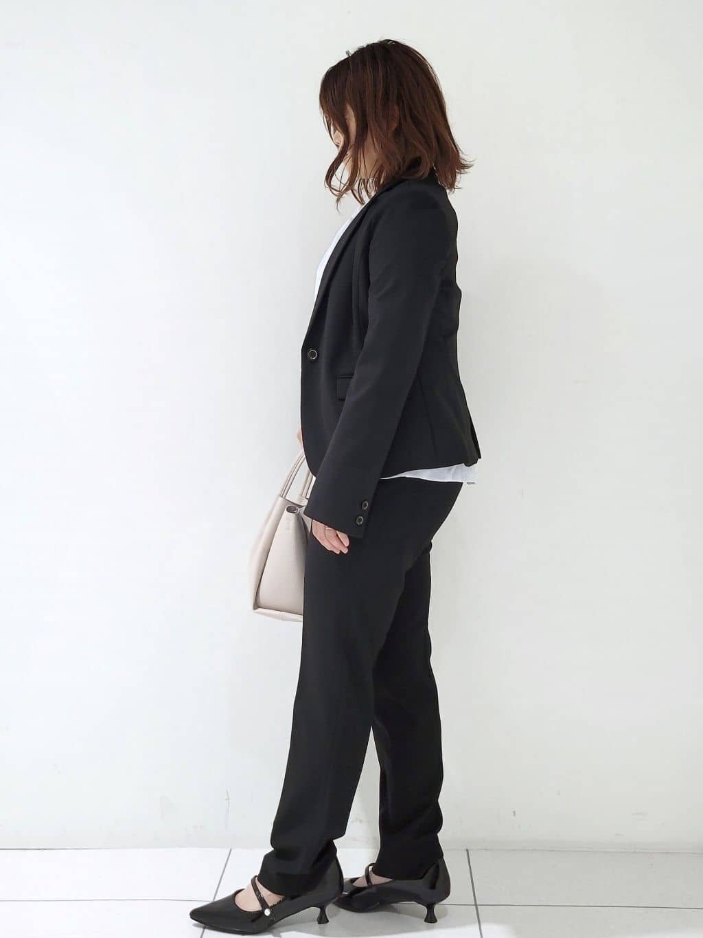 kinaさんの「index｜《5色展開／XS-LLサイズ》ストレッチテーラードジャケット／セットアップ対応【イージーアイロン】」を使ったコーディネート