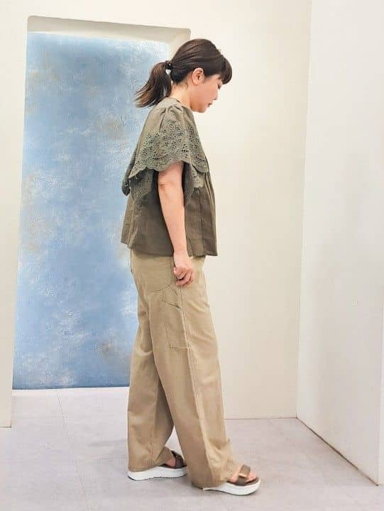 ふるさんの「grove｜＜Lee&times;grove（別注色あり）＞ PAINTER PANTS」を使ったコーディネート