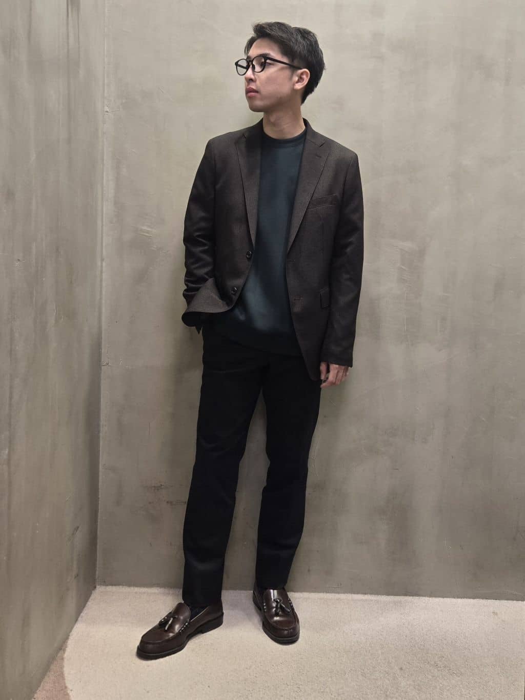 白木駆さんの「TAKEO KIKUCHI｜【オフィスカジュアル対応】ドレス チノパンツ」を使ったコーディネート