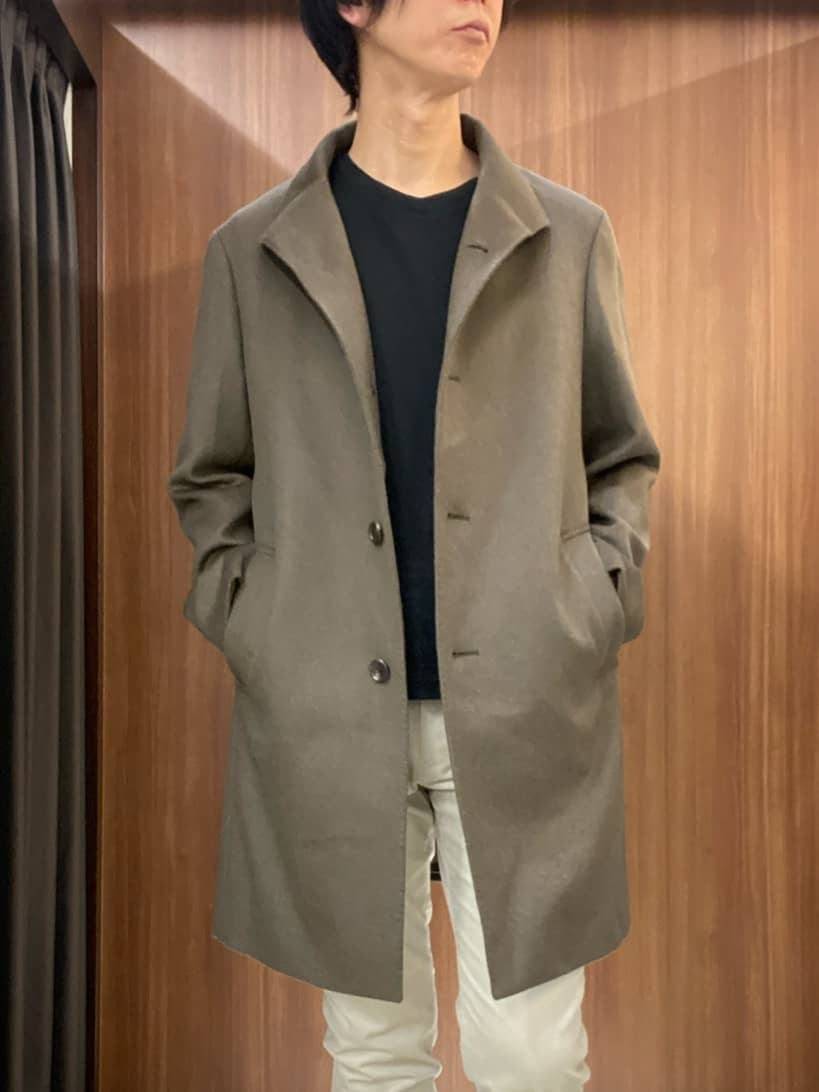かたやまさんの「TAKEO KIKUCHI｜【ウールカシミヤブレンド】ビーバー調 スタンドカラー コート」を使ったコーディネート
