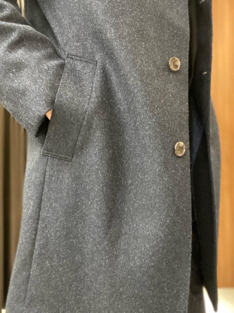 かたやまさんの「TAKEO KIKUCHI｜【ウールカシミヤブレンド】ビーバー調 スタンドカラー コート」を使ったコーディネート