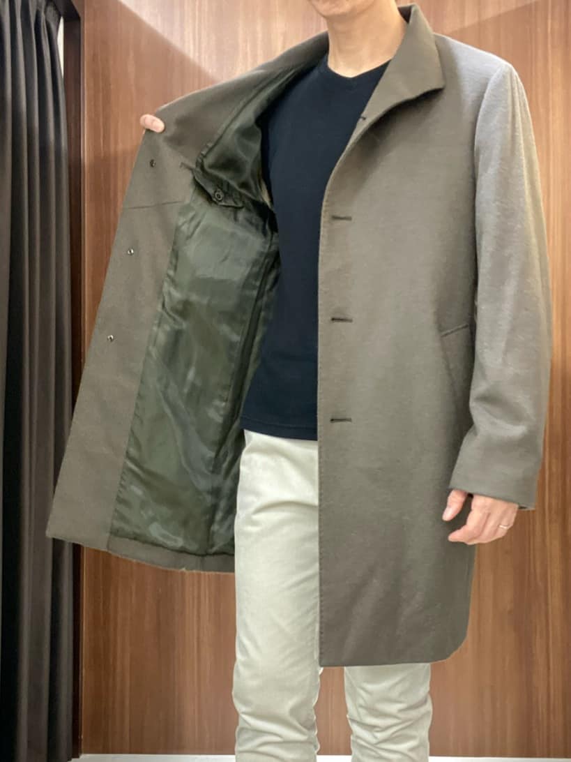 かたやまさんの「TAKEO KIKUCHI｜【ウールカシミヤブレンド】ビーバー調 スタンドカラー コート」を使ったコーディネート