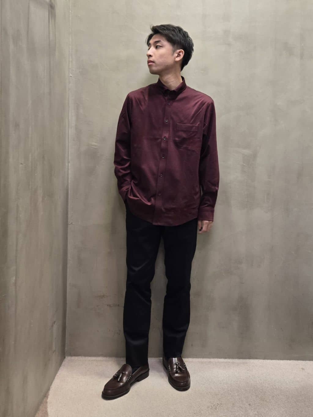 白木駆さんの「TAKEO KIKUCHI｜【オフィスカジュアル対応】ドレス チノパンツ」を使ったコーディネート