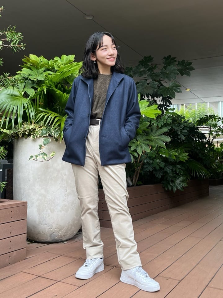 みちゃおさんの「TAKEO KIKUCHI｜【DOWN FABRIC】ダウンファブリック スタンドカラーブルゾン」を使ったコーディネート