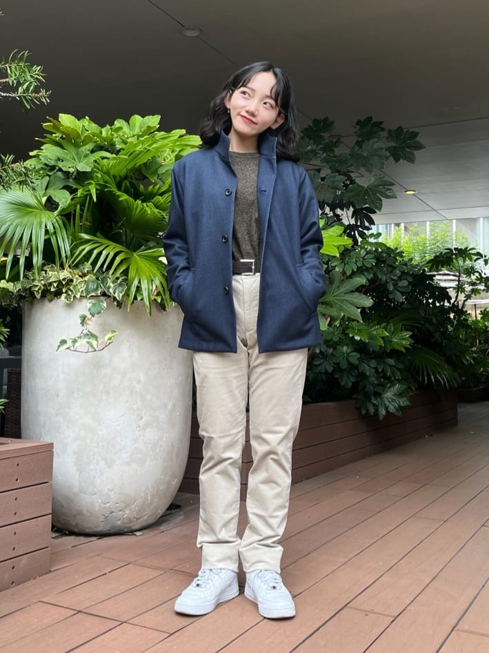 みちゃおさんの「TAKEO KIKUCHI｜【DOWN FABRIC】ダウンファブリック スタンドカラーブルゾン」を使ったコーディネート