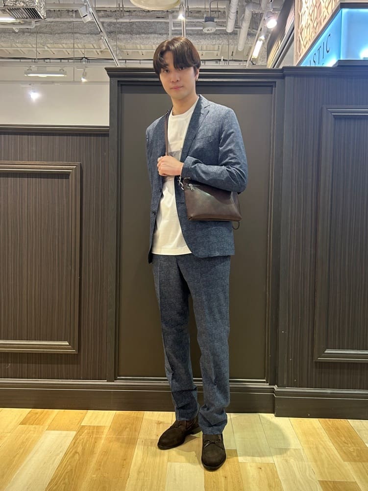 ふみふみさんの「TAKEO KIKUCHI｜【抗菌防臭】COOL DOTS（R）ドビープリント パンツ」を使ったコーディネート