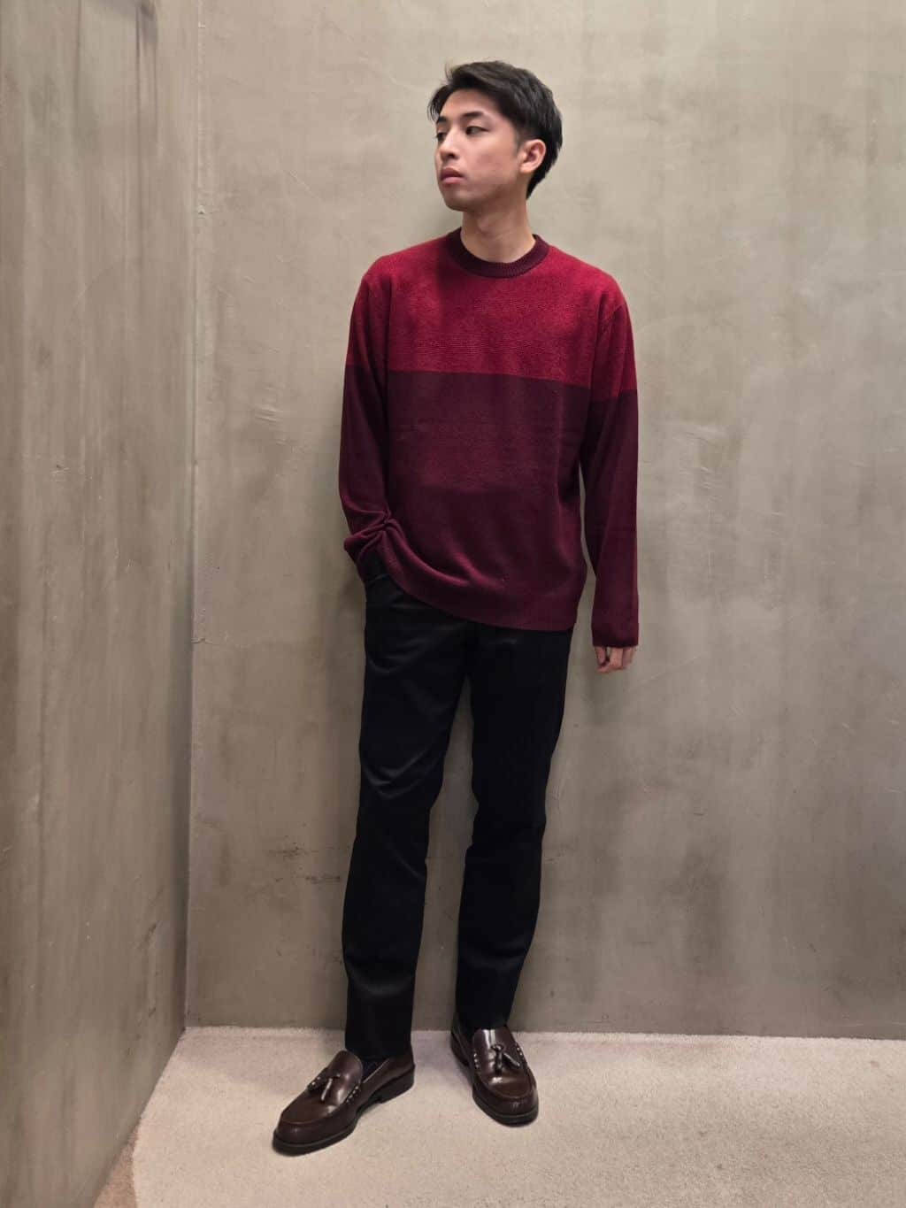 白木駆さんの「TAKEO KIKUCHI｜【オフィスカジュアル対応】ドレス チノパンツ」を使ったコーディネート
