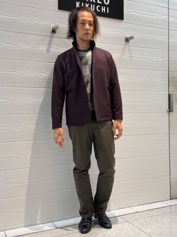 井出恭輔さんの「TAKEO KIKUCHI｜【DOWN FABRIC】ダウンファブリック スタンドカラーブルゾン」を使ったコーディネート