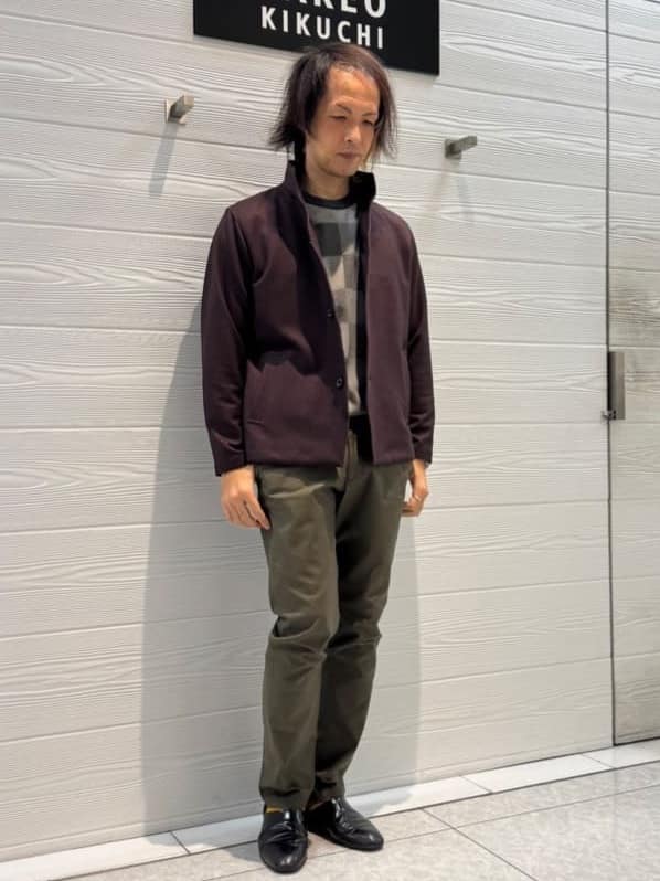 井出恭輔さんの「TAKEO KIKUCHI｜【DOWN FABRIC】ダウンファブリック スタンドカラーブルゾン」を使ったコーディネート
