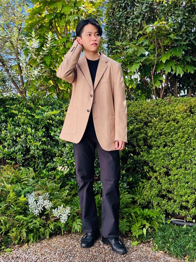 ワッキーさんの「TAKEO KIKUCHI｜【Made in JAPAN】播州織 ストレッチ パンツ」を使ったコーディネート