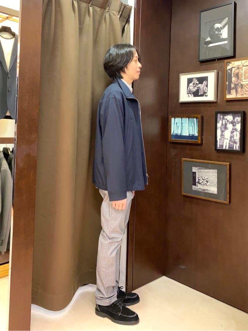 コバヤシさんの「TAKEO KIKUCHI｜【Made in JAPAN】播州織 ヘリンボン ストレート パンツ」を使ったコーディネート