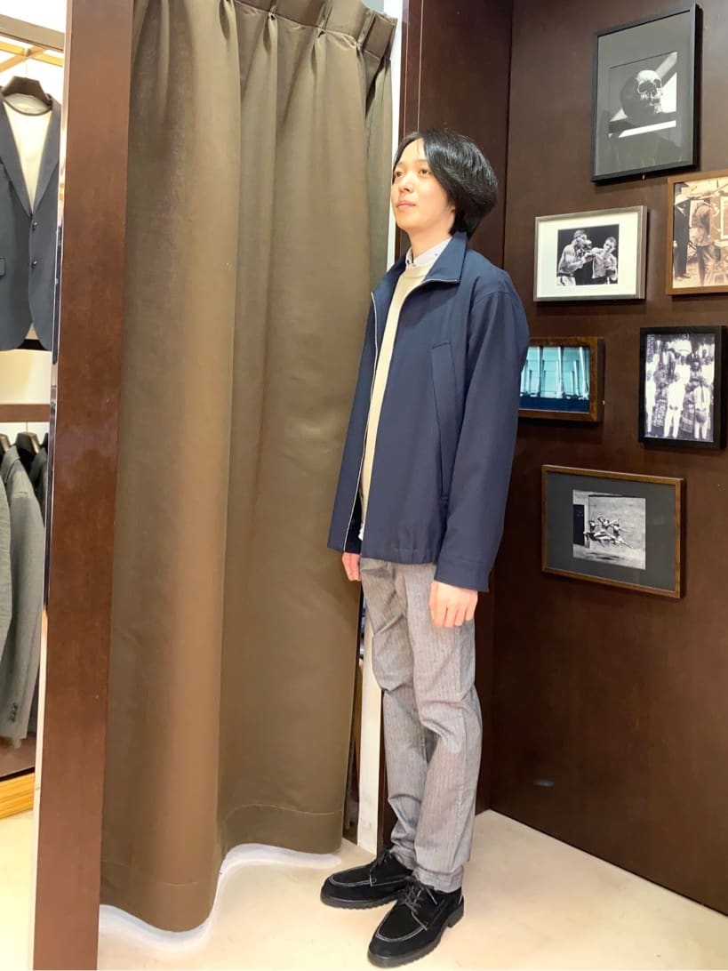 コバヤシさんの「TAKEO KIKUCHI｜【Made in JAPAN】播州織 ヘリンボン ストレート パンツ」を使ったコーディネート