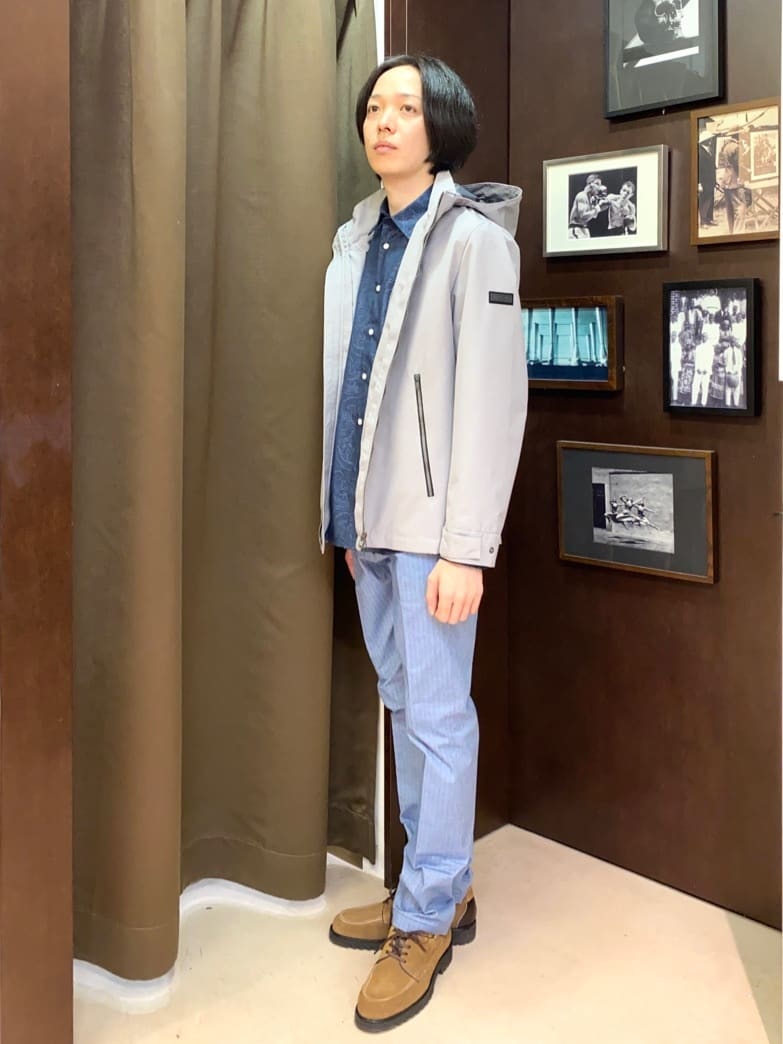 コバヤシさんの「TAKEO KIKUCHI｜【Made in JAPAN】播州織 ヘリンボン ストレート パンツ」を使ったコーディネート