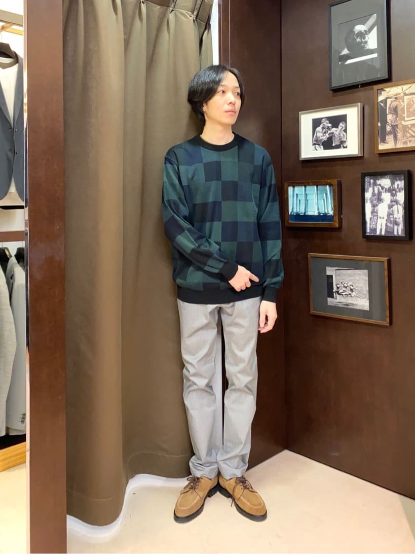 コバヤシさんの「TAKEO KIKUCHI｜【全7サイズ&times;8色展開！】トップマルチヘリンボン パンツ」を使ったコーディネート