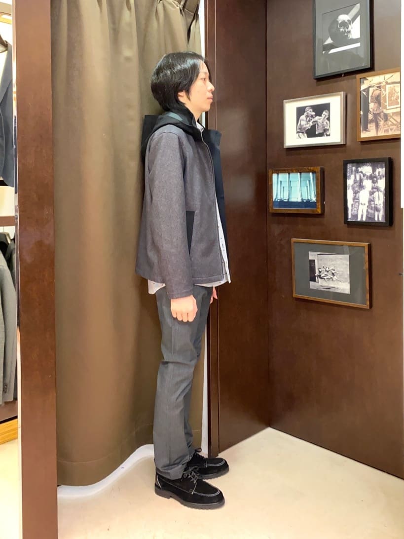 コバヤシさんの「TAKEO KIKUCHI｜【Made in JAPAN】播州織 ヘリンボン ストレート パンツ」を使ったコーディネート