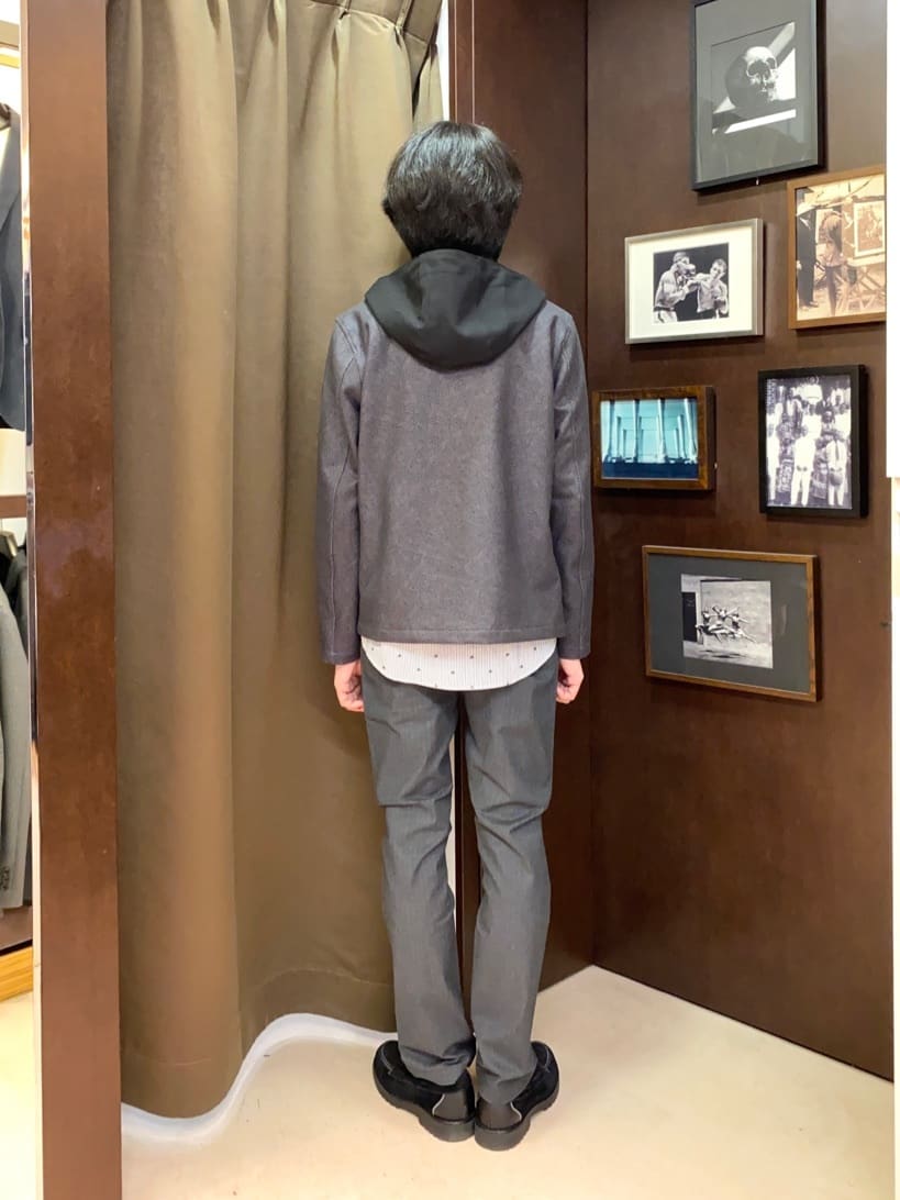 コバヤシさんの「TAKEO KIKUCHI｜【Made in JAPAN】播州織 ヘリンボン ストレート パンツ」を使ったコーディネート