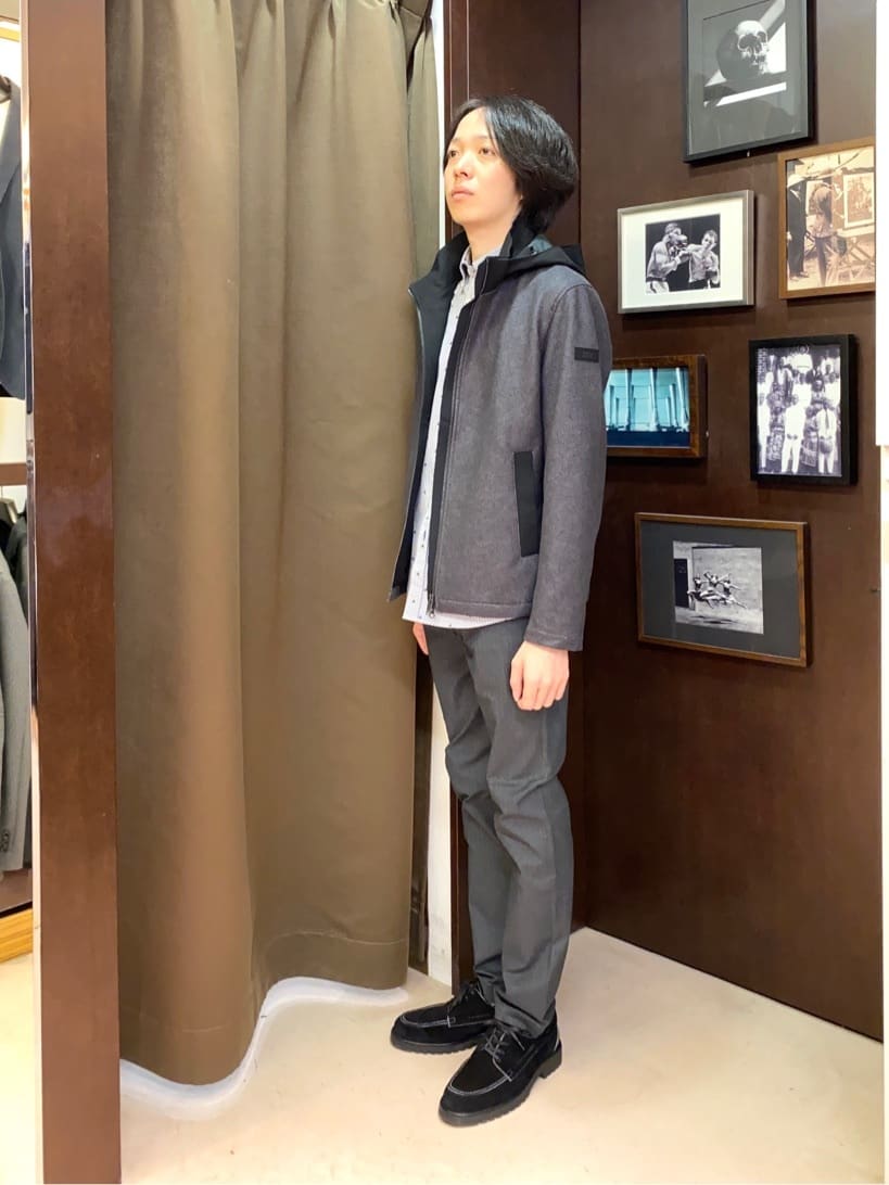 コバヤシさんの「TAKEO KIKUCHI｜【Made in JAPAN】播州織 ヘリンボン ストレート パンツ」を使ったコーディネート
