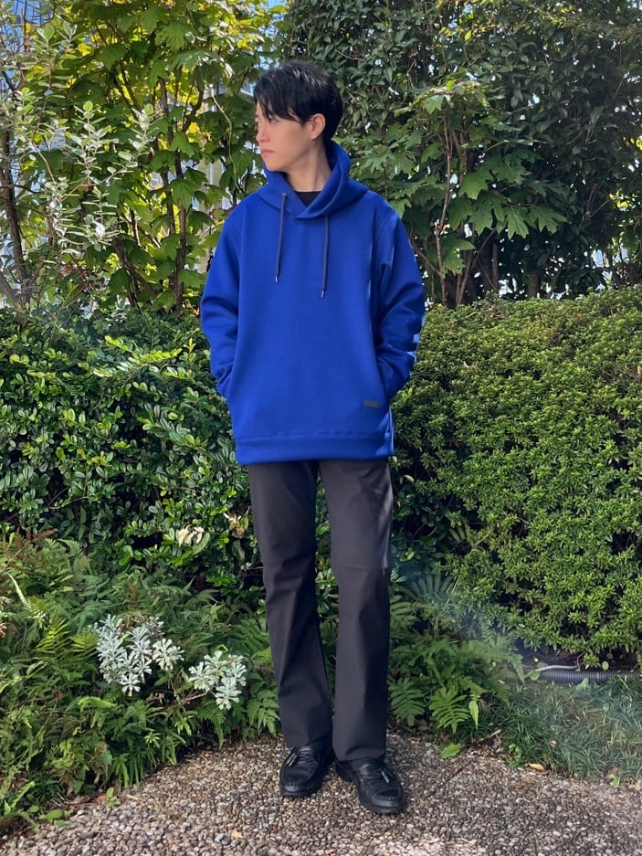 ワッキーさんの「TAKEO KIKUCHI｜【Made in JAPAN】播州織 ストレッチ パンツ」を使ったコーディネート
