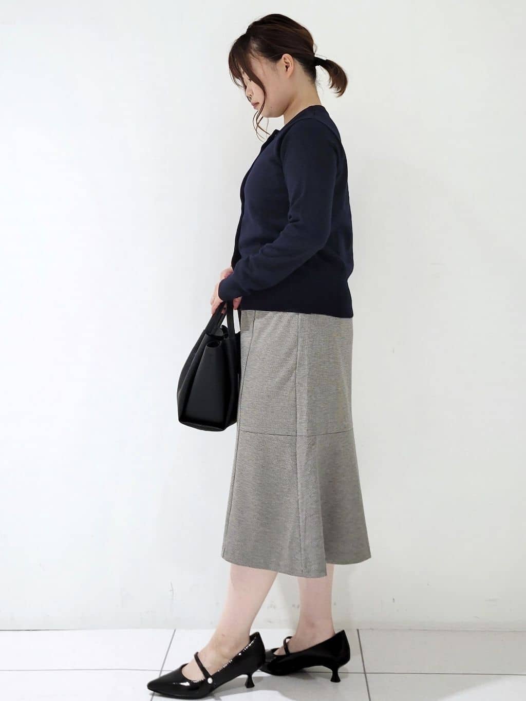 kinaさんの「index｜《5色展開／S-LLサイズ》ストレッチマーメイドスカート／セットアップ対応【洗濯機洗い可／イージーケ」を使ったコーディネート