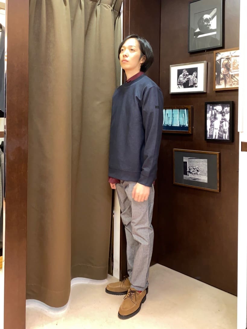 コバヤシさんの「TAKEO KIKUCHI｜【Made in JAPAN】播州織 ヘリンボン ストレート パンツ」を使ったコーディネート