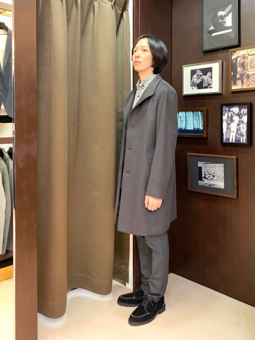 コバヤシさんの「TAKEO KIKUCHI｜【Made in JAPAN】播州織 ヘリンボン ストレート パンツ」を使ったコーディネート