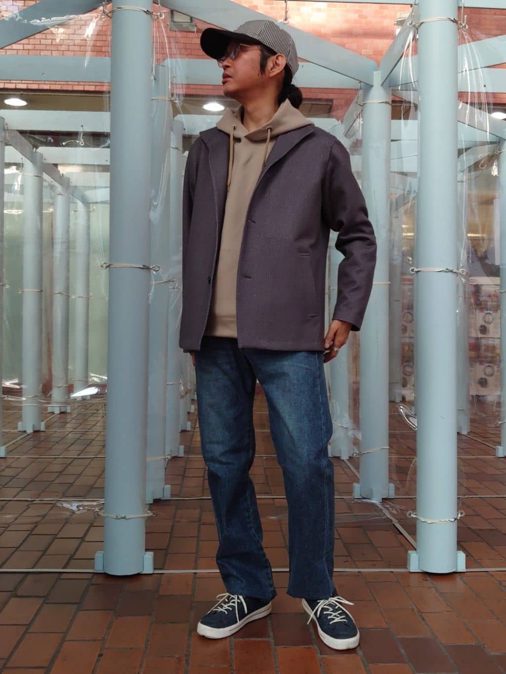 かしげるさんの「TAKEO KIKUCHI｜【DOWN FABRIC】ダウンファブリック スタンドカラーブルゾン」を使ったコーディネート